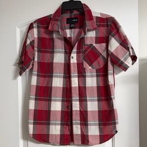 Red Plaid button-up Shirt